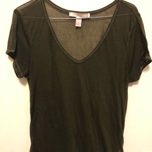 Sheer dark green t-shirt